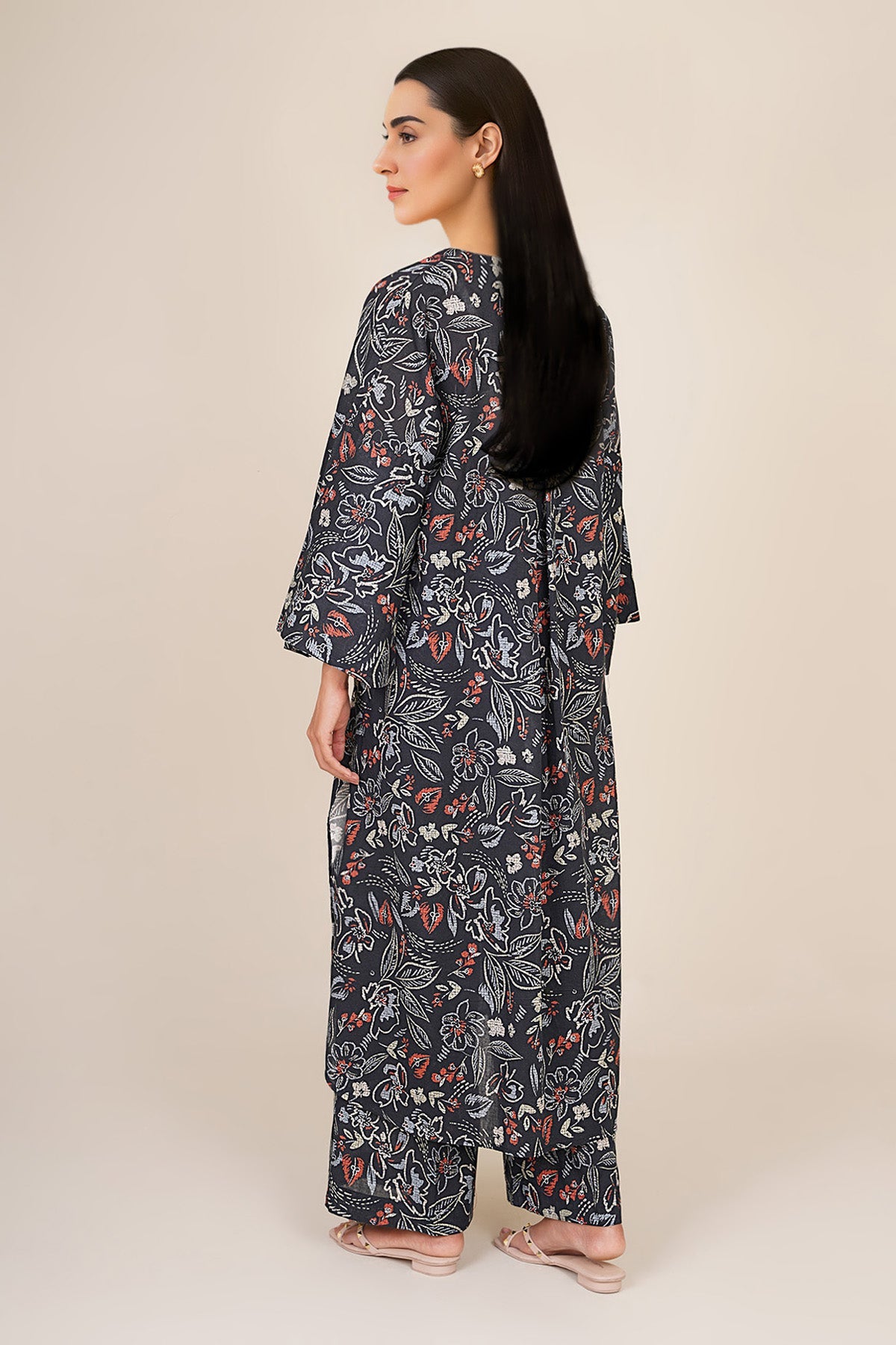 2 Piece - Printed & Embellished Khaddar Suit - KPW25-P3682