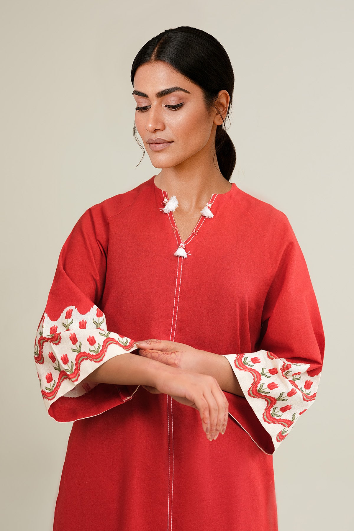 2 Piece - Printed & Embellished Khaddar Suit - KPW25-P3704