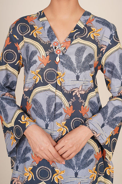 2 Piece - Printed Khaddar Suit - KPW25-P3714