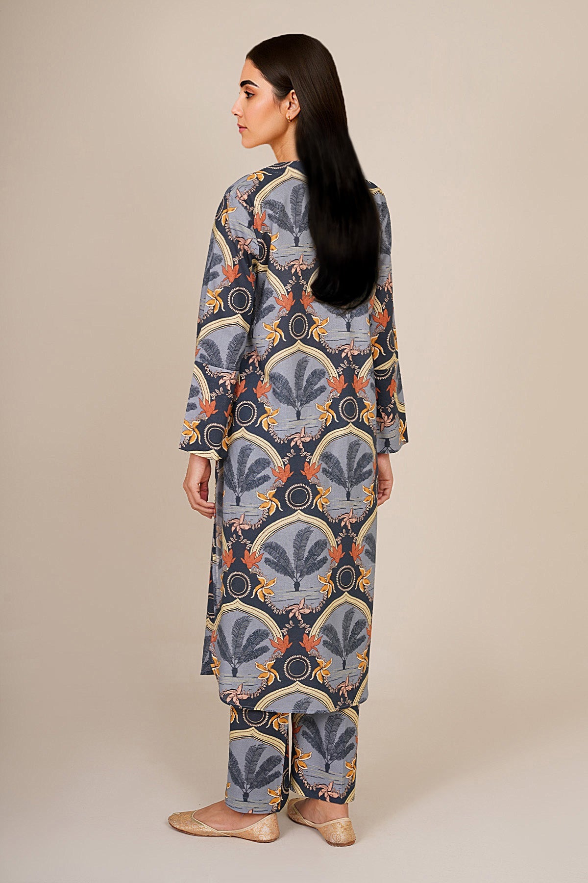 2 Piece - Printed Khaddar Suit - KPW25-P3714