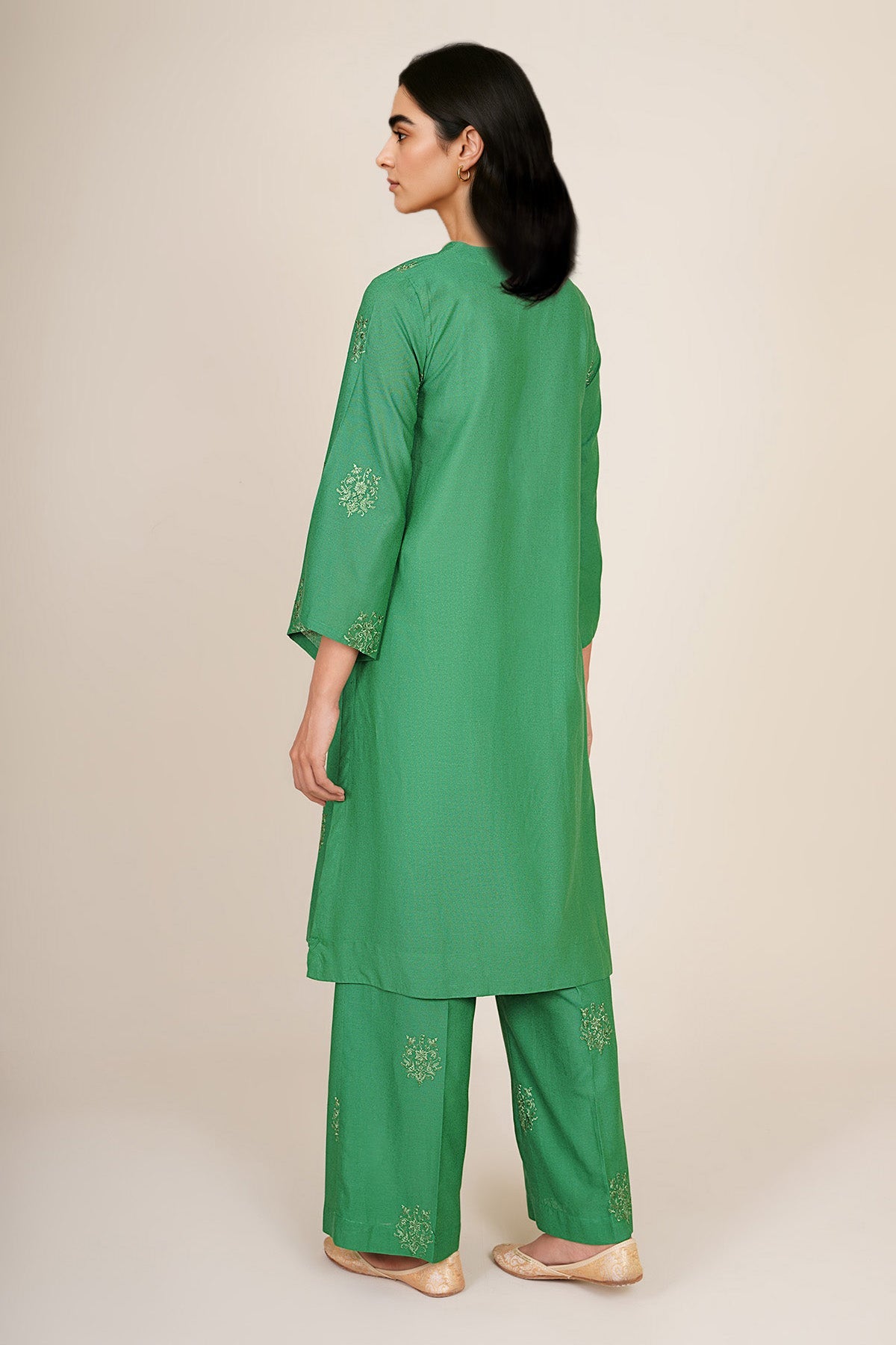 2 Piece - Embroidered Cotton Karandi Suit - KPW25-P3758
