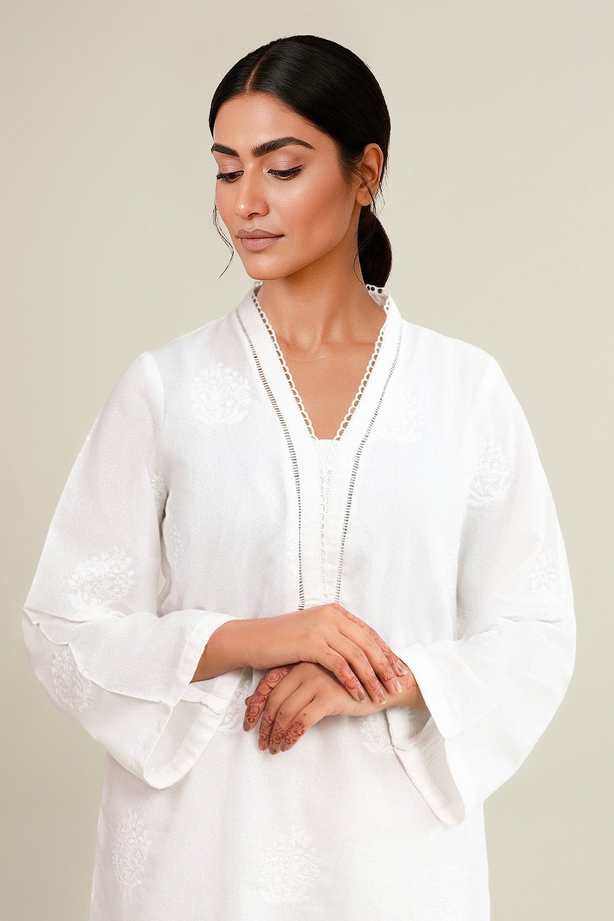 2 Piece - Dyed & Embroidered Cotton Karandi Suit - KPW25-P3759