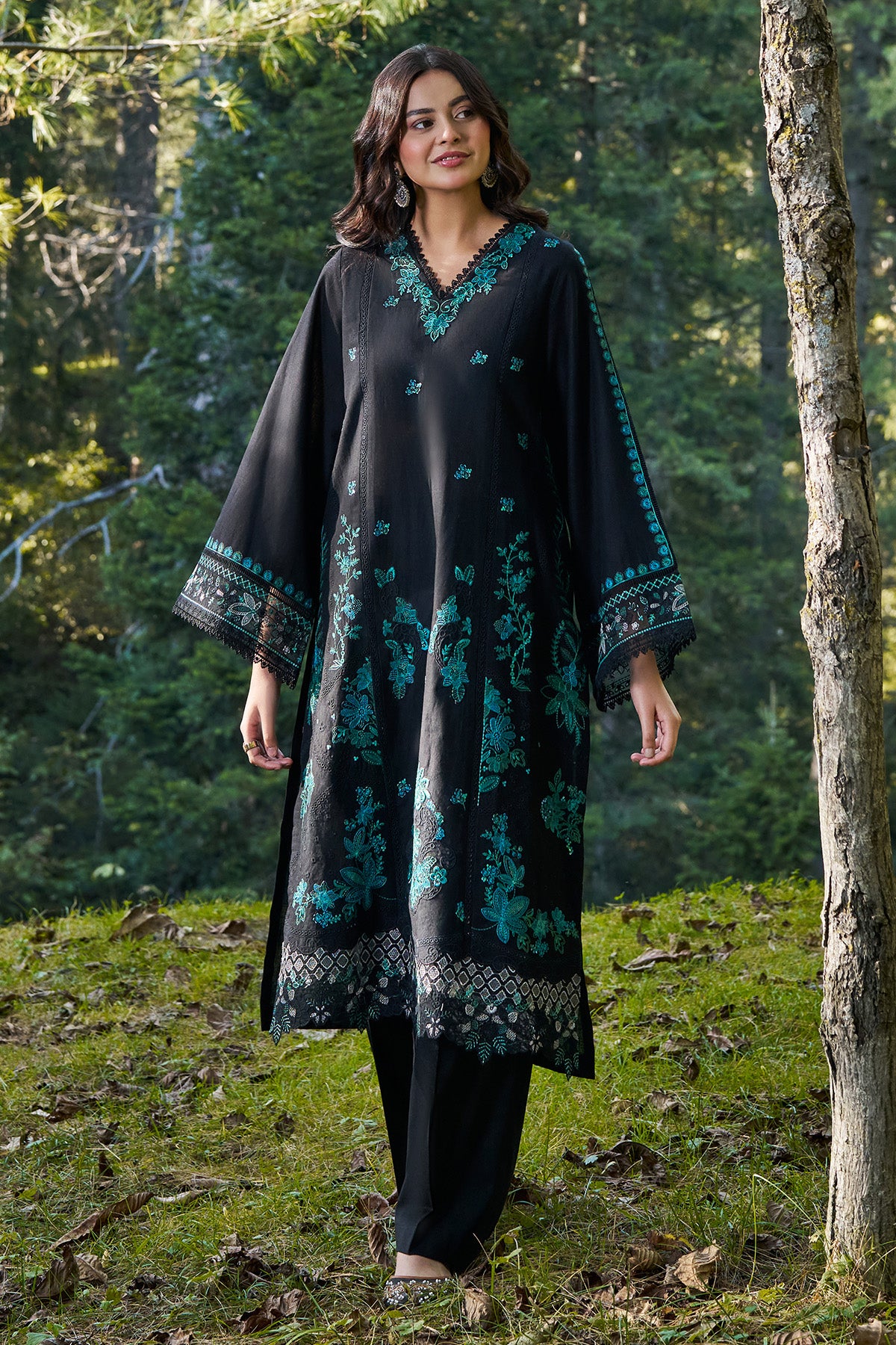 2 Piece - Embroidered Khaddar Suit - KPW25-P3776