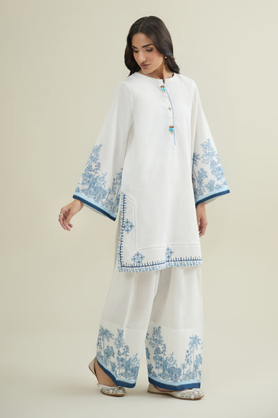 2 Piece - Printed & Embellished Suit - KPW25-P3815 - Shop Now at Kayseria