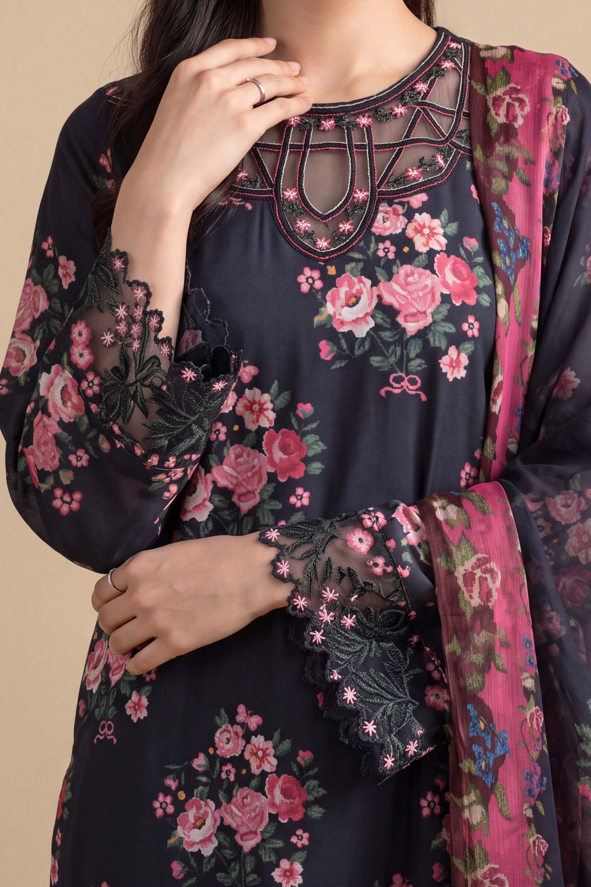 RAW SILK | EMBROIDERED