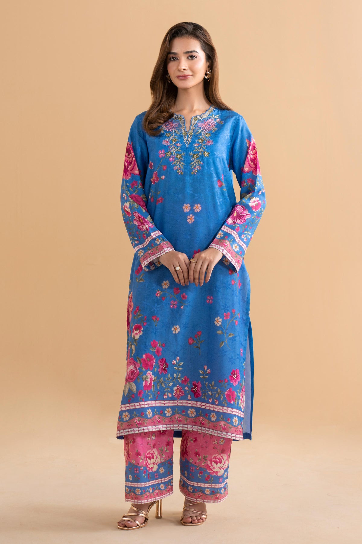 SELF VISCOSE | EMBROIDERED