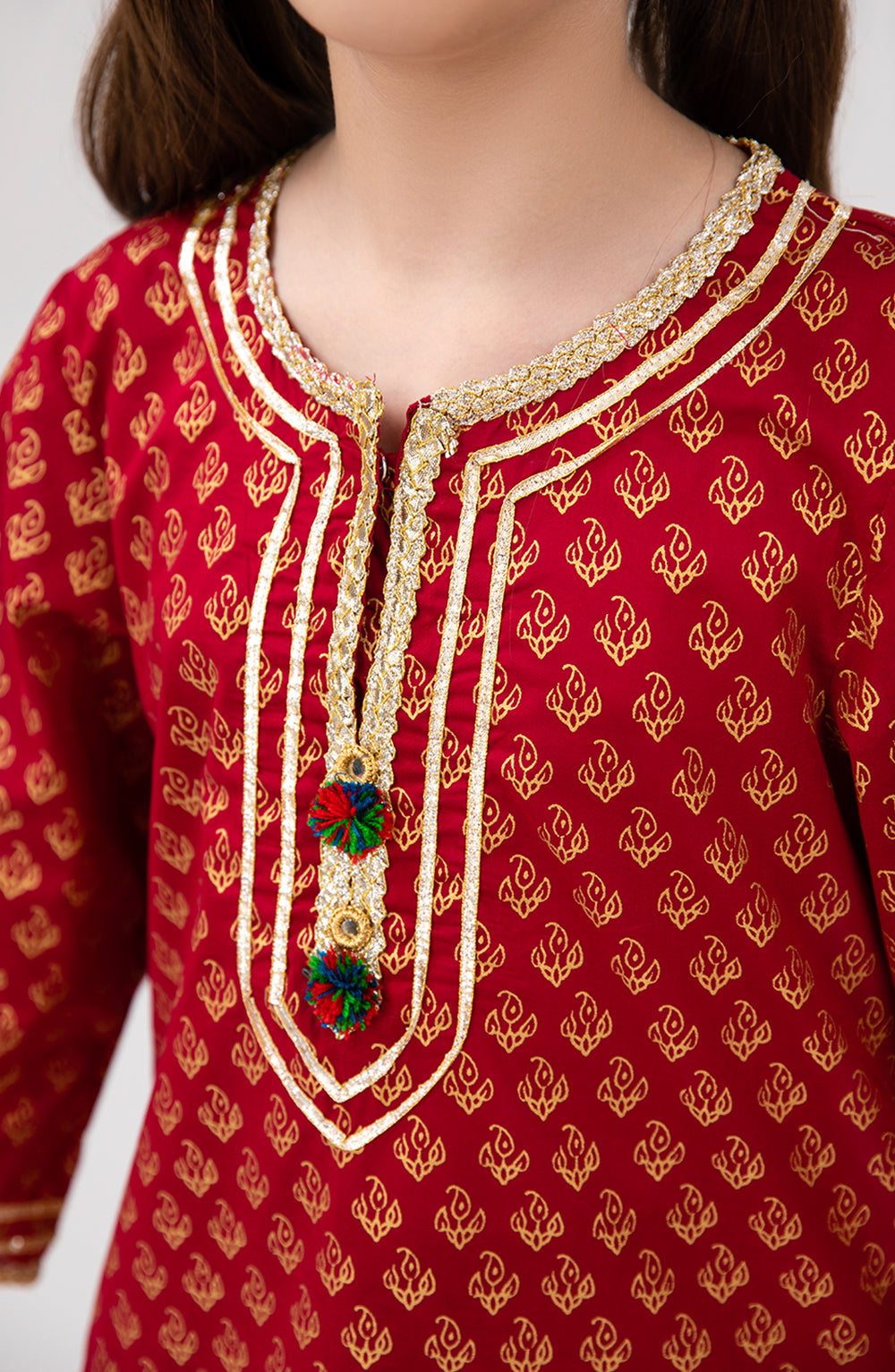 Girl Red Ruby 2 Piece Suit