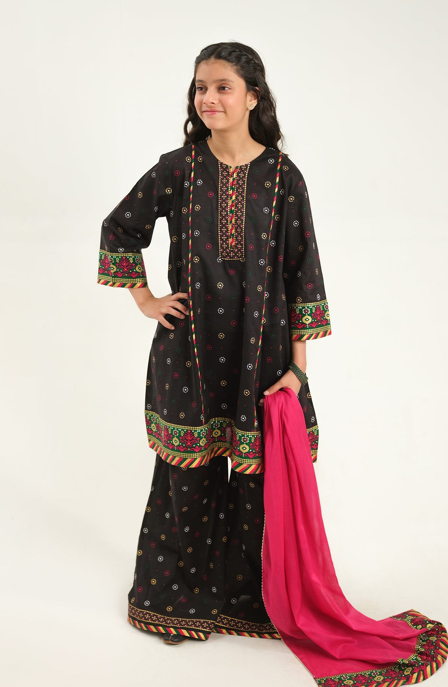 Girl Ikat 3 Piece Suit