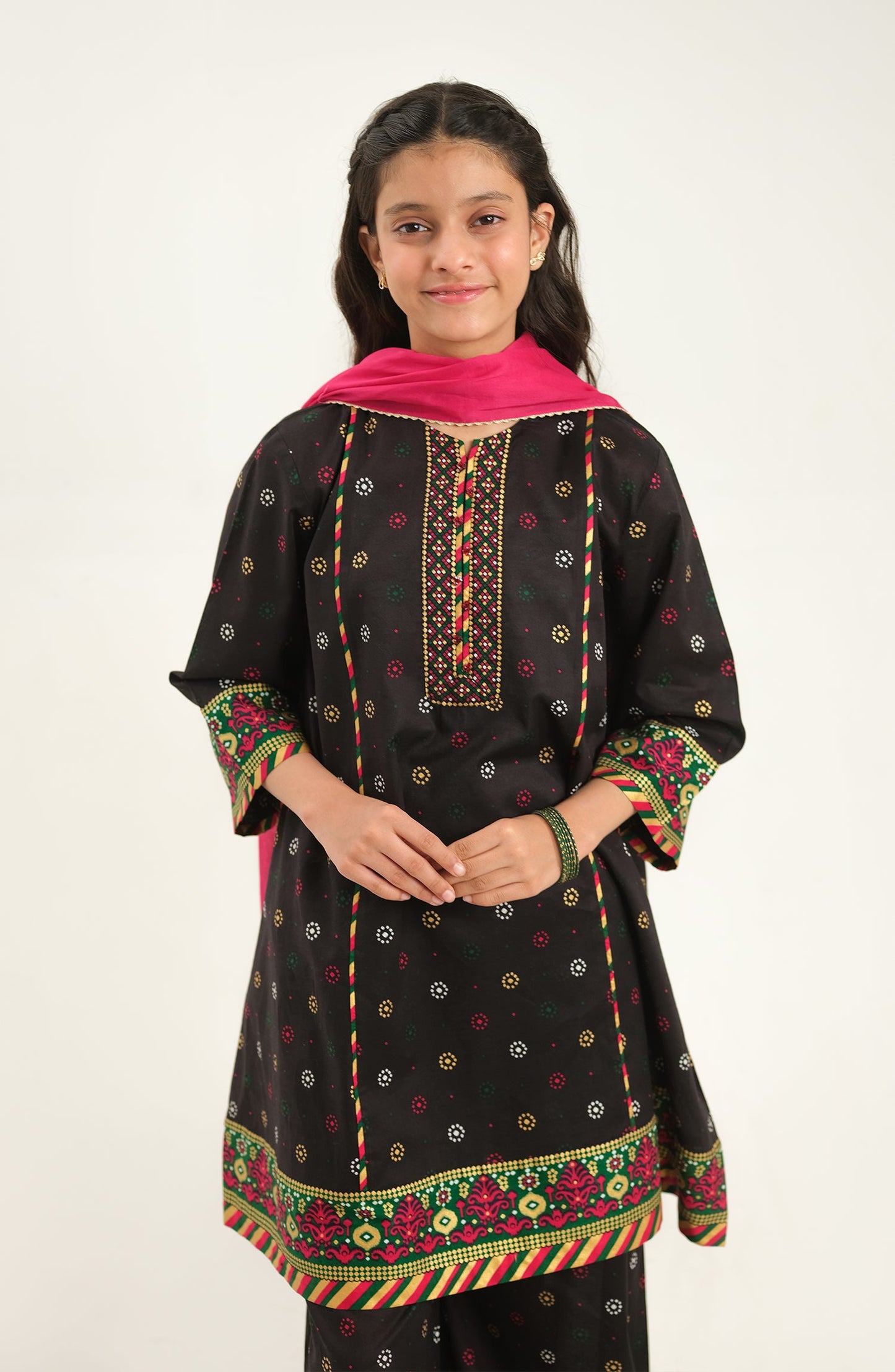 Girl Ikat 3 Piece Suit