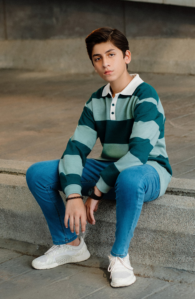 Striper Polo - LCSTB 8 - Shop Now at Leisure Club