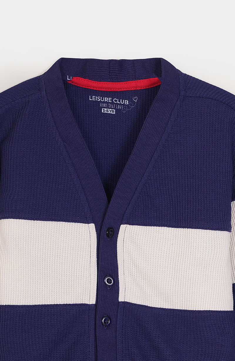 Cut & Sew Pannel Cardigan - LCSTB 9 - Shop Now at Leisure Club