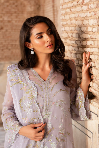 4 Piece - Printed & Embroidered Pure Chiffon Suit - MC1805-2 - Shop Now at Kayseria