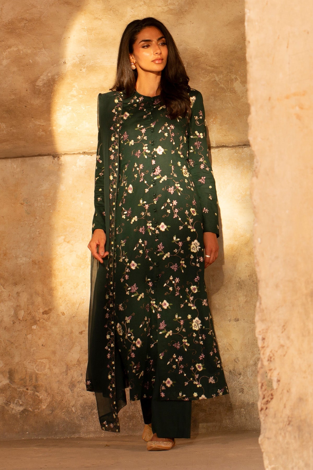 3 Piece - Embroidered Karandi Suit - MC2031 - Shop Now at Kayseria