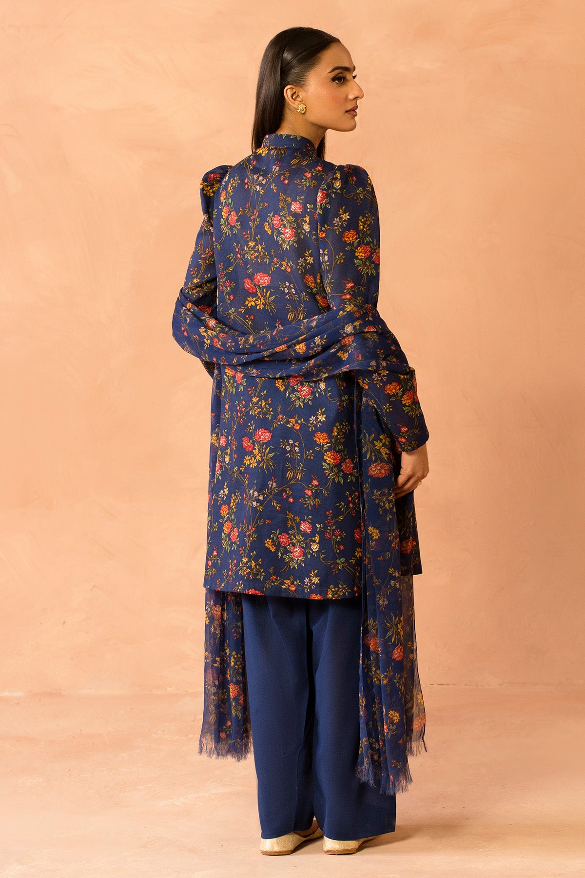3 Piece - Printed & Khaddar Suit - MC2116