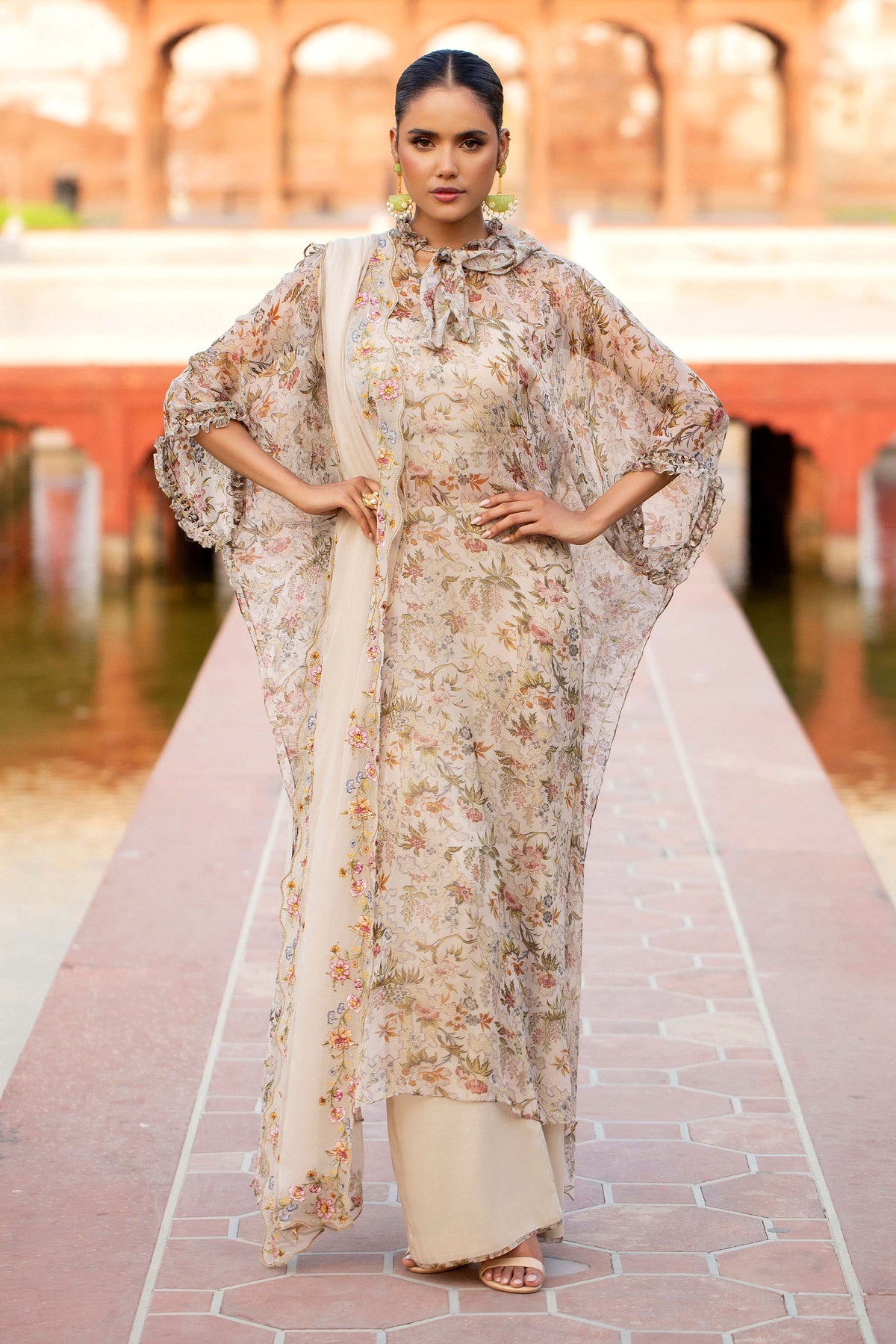 BEMBERG CHIFFON | EMBROIDERED
