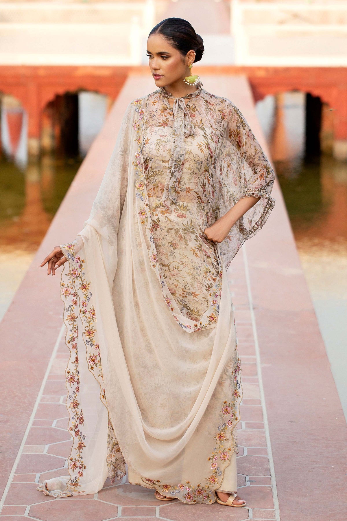 BEMBERG CHIFFON | EMBROIDERED