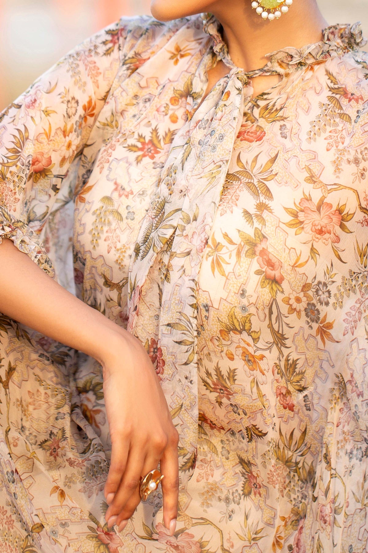 BEMBERG CHIFFON | EMBROIDERED