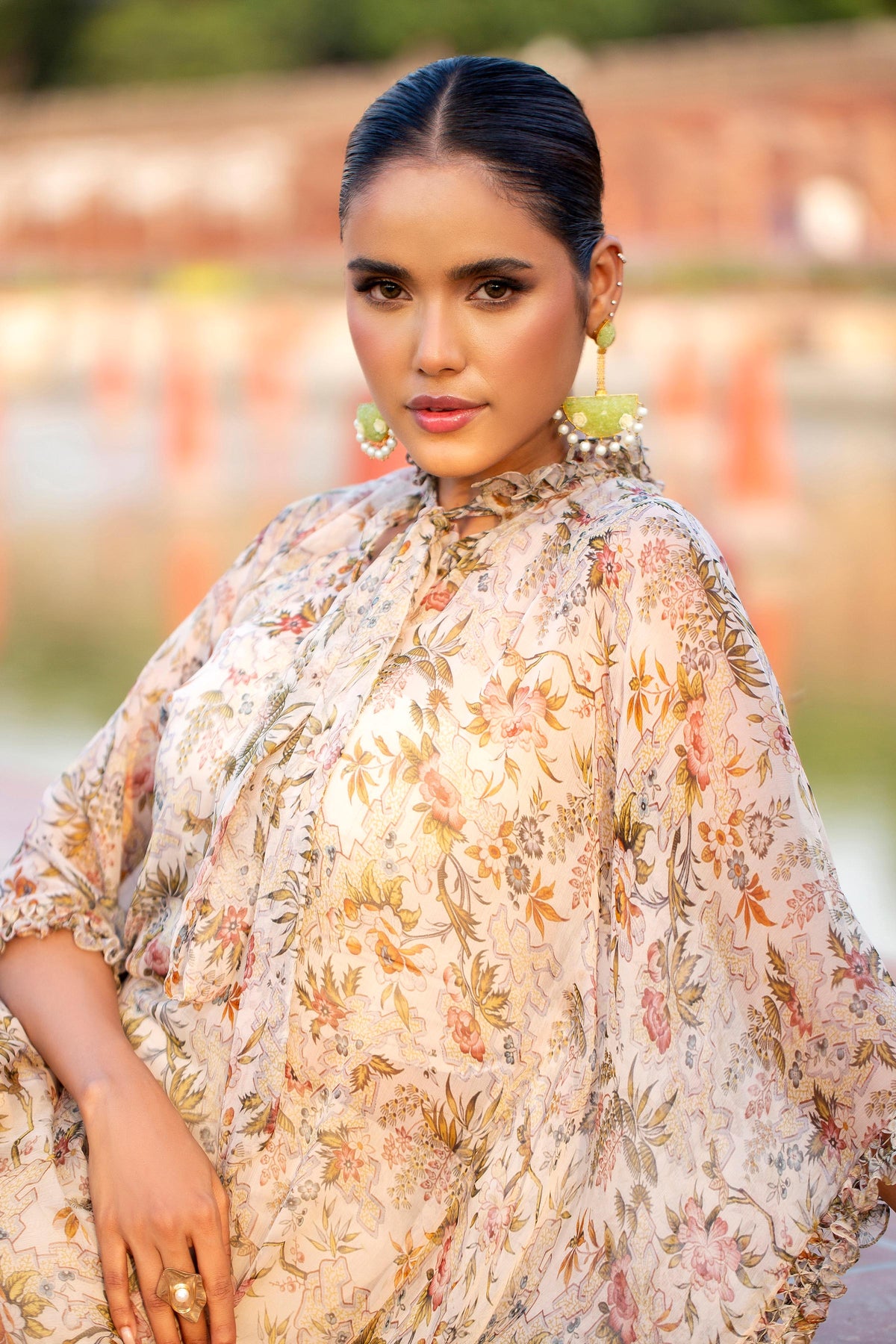 BEMBERG CHIFFON | EMBROIDERED