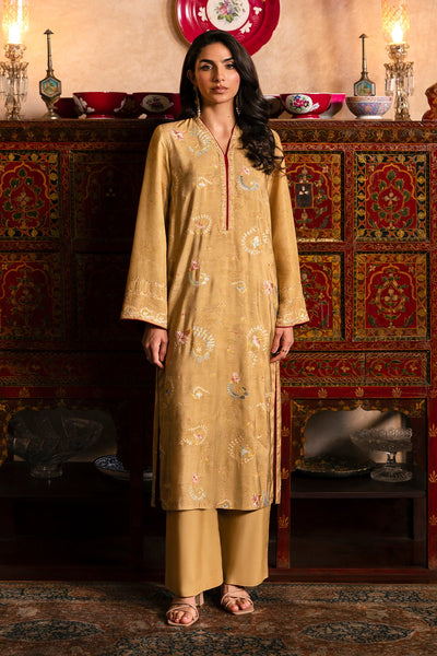 2 Piece - Printed & Embroidered Pure Silk Suit - MCP2010 - Shop Now at Kayseria