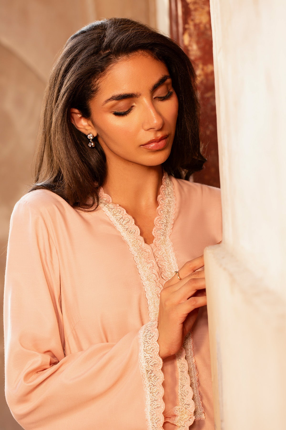 2 Piece - Embroidered Raw Silk Suit - MCP2011 - Shop Now at Kayseria
