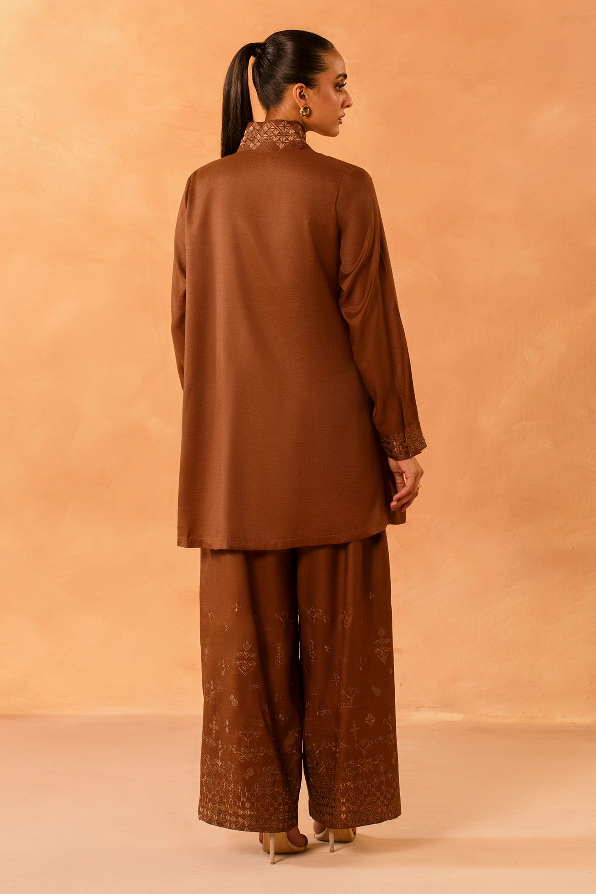 2 Piece - Dyed & Embroidered Pk Raw Silk Suit - MCP2053 - Shop Now at Kayseria