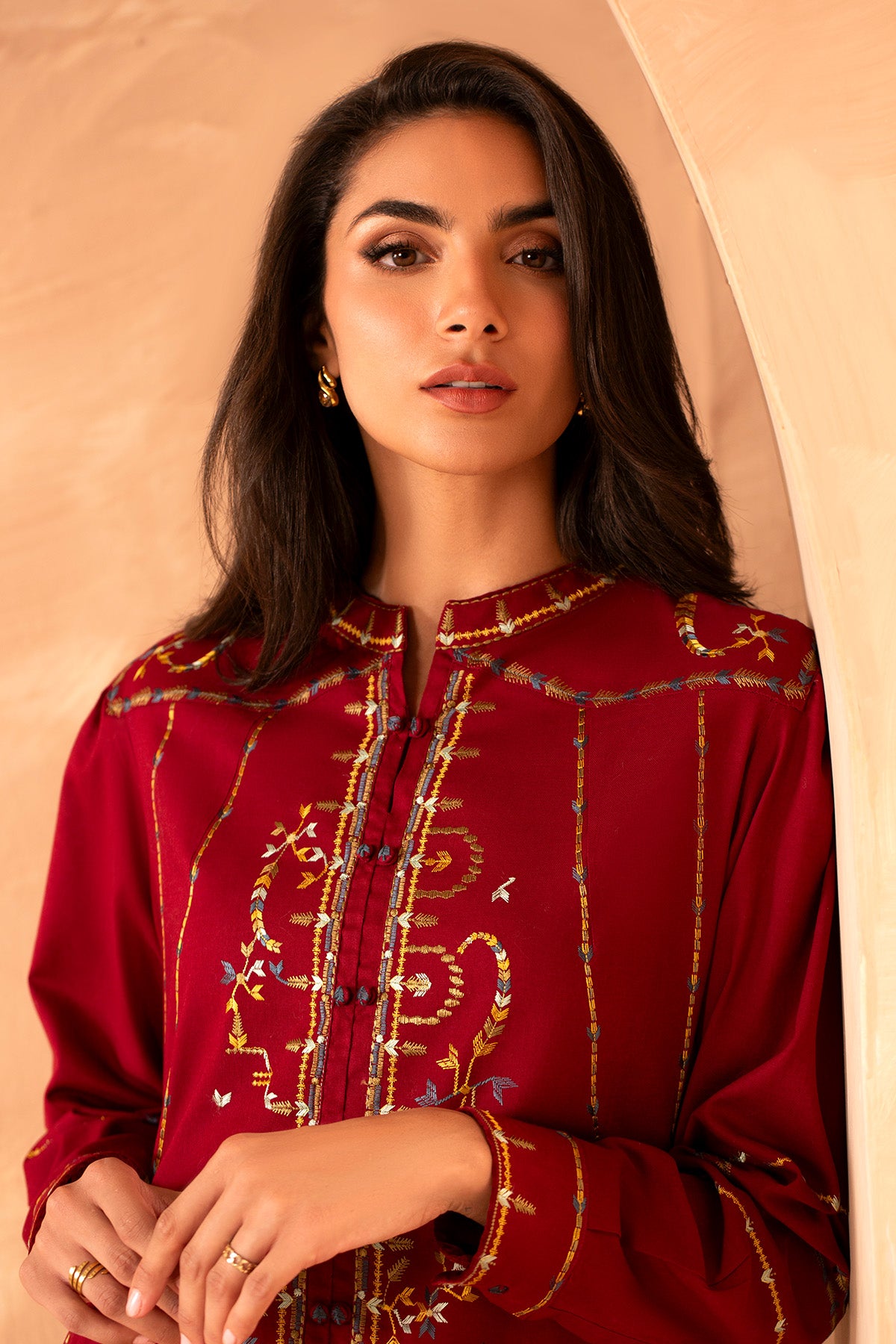 2 Piece - Embroidered Khaddar Suit - MCP2056 - Shop Now at Kayseria