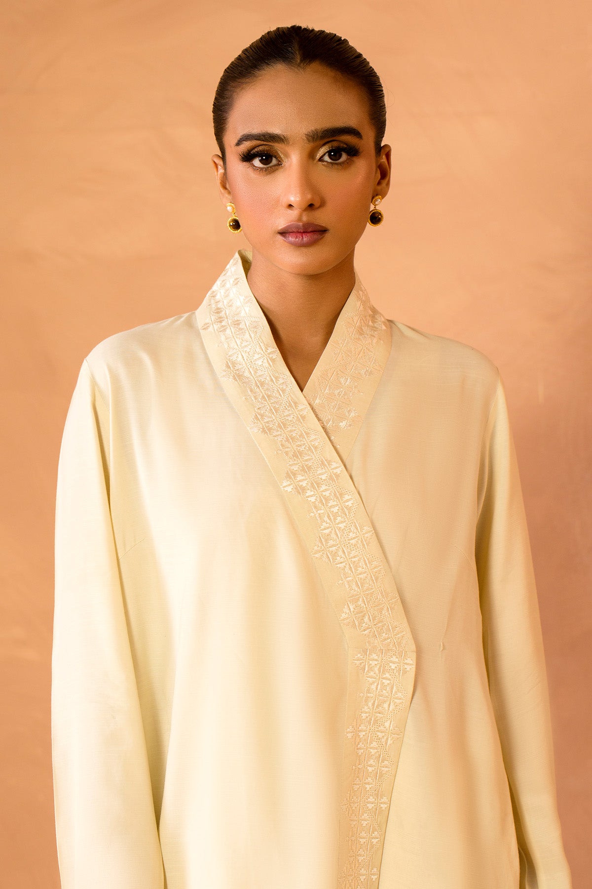 2 Piece - Embroidered Raw Silk Suit - MCP2058 - Shop Now at Kayseria