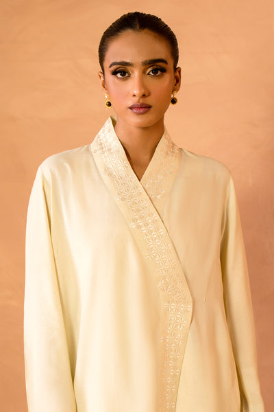 2 Piece - Embroidered Raw Silk Suit - MCP2058 - Shop Now at Kayseria