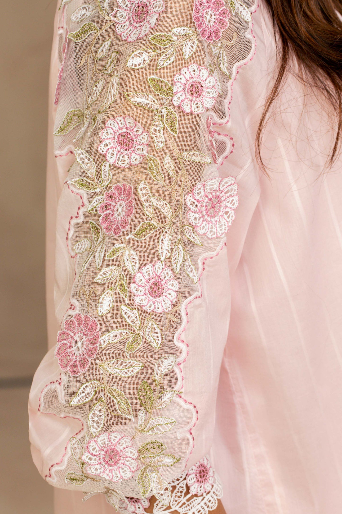 STRIPE LAWN | EMBROIDERED