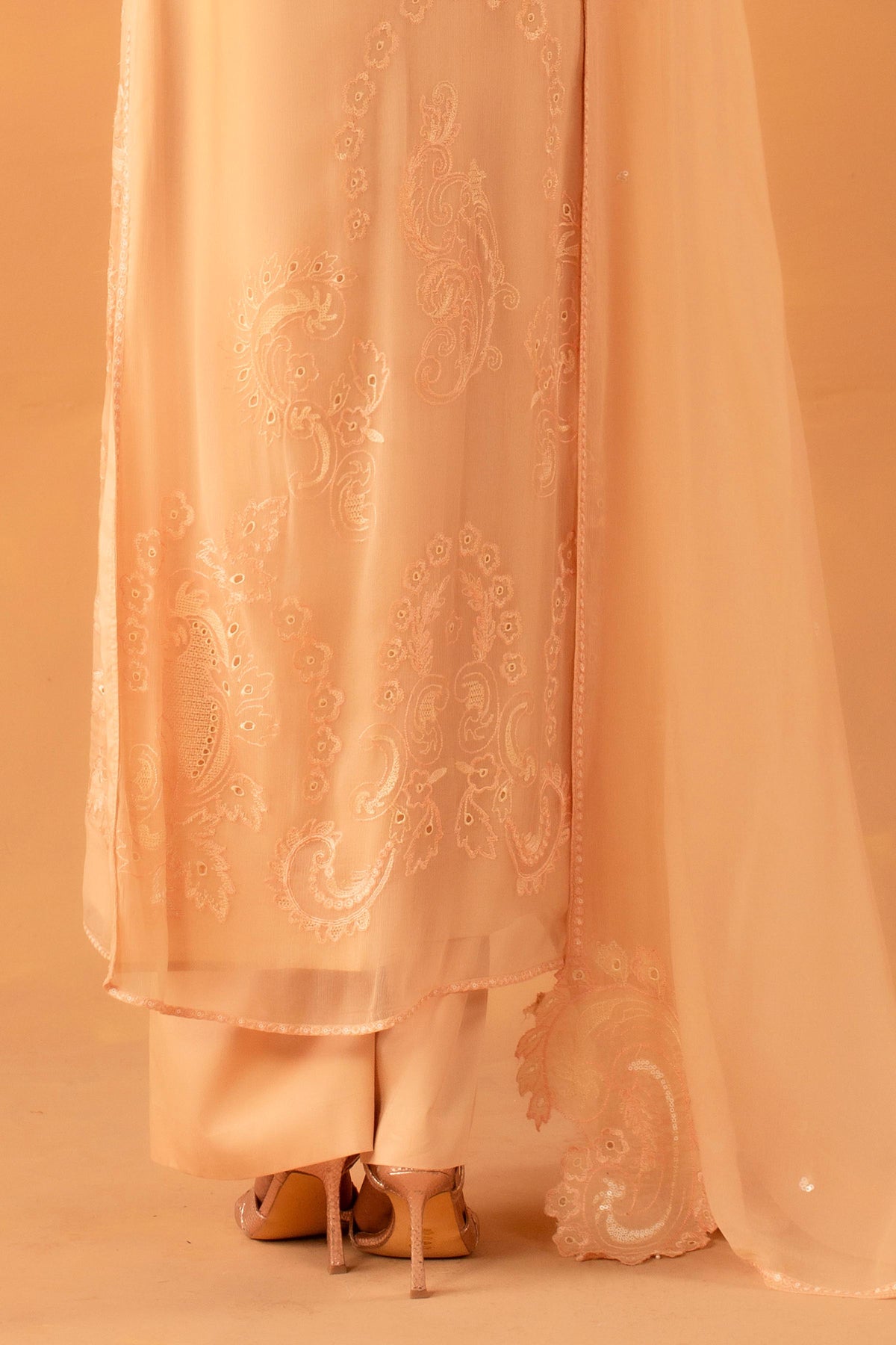 BEMBERG CHIFFON | EMBROIDERED