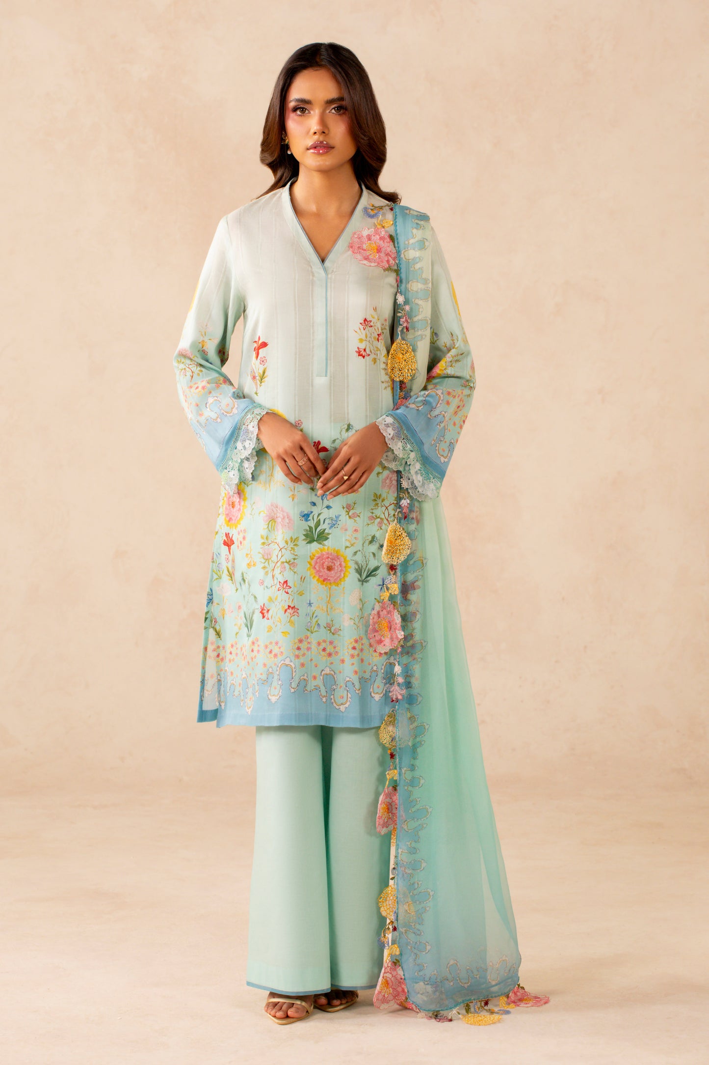 STRIPE LAWN | EMBROIDERED