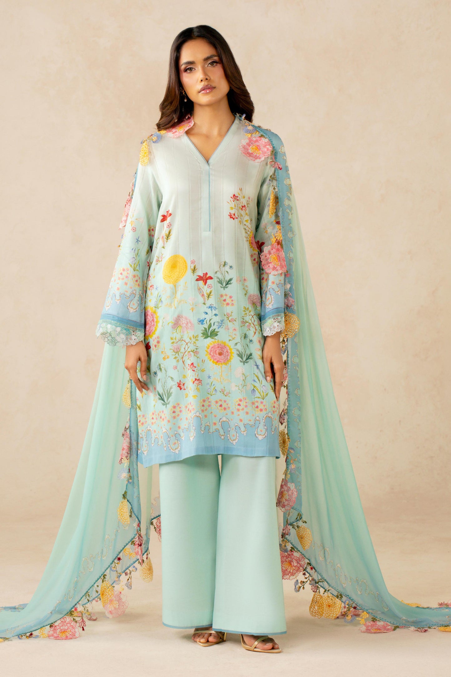 STRIPE LAWN | EMBROIDERED