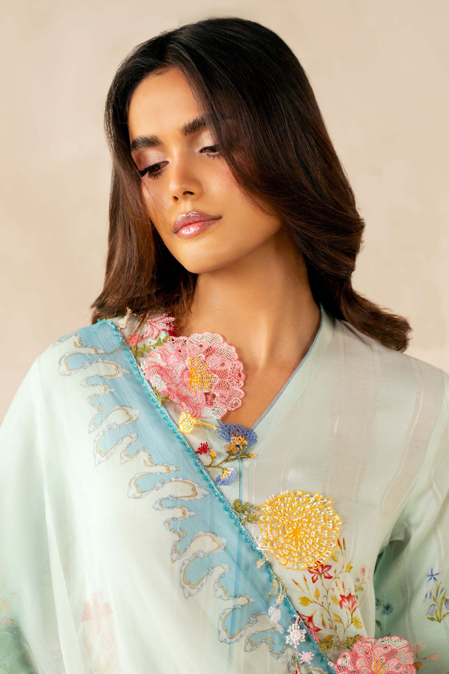 STRIPE LAWN | EMBROIDERED