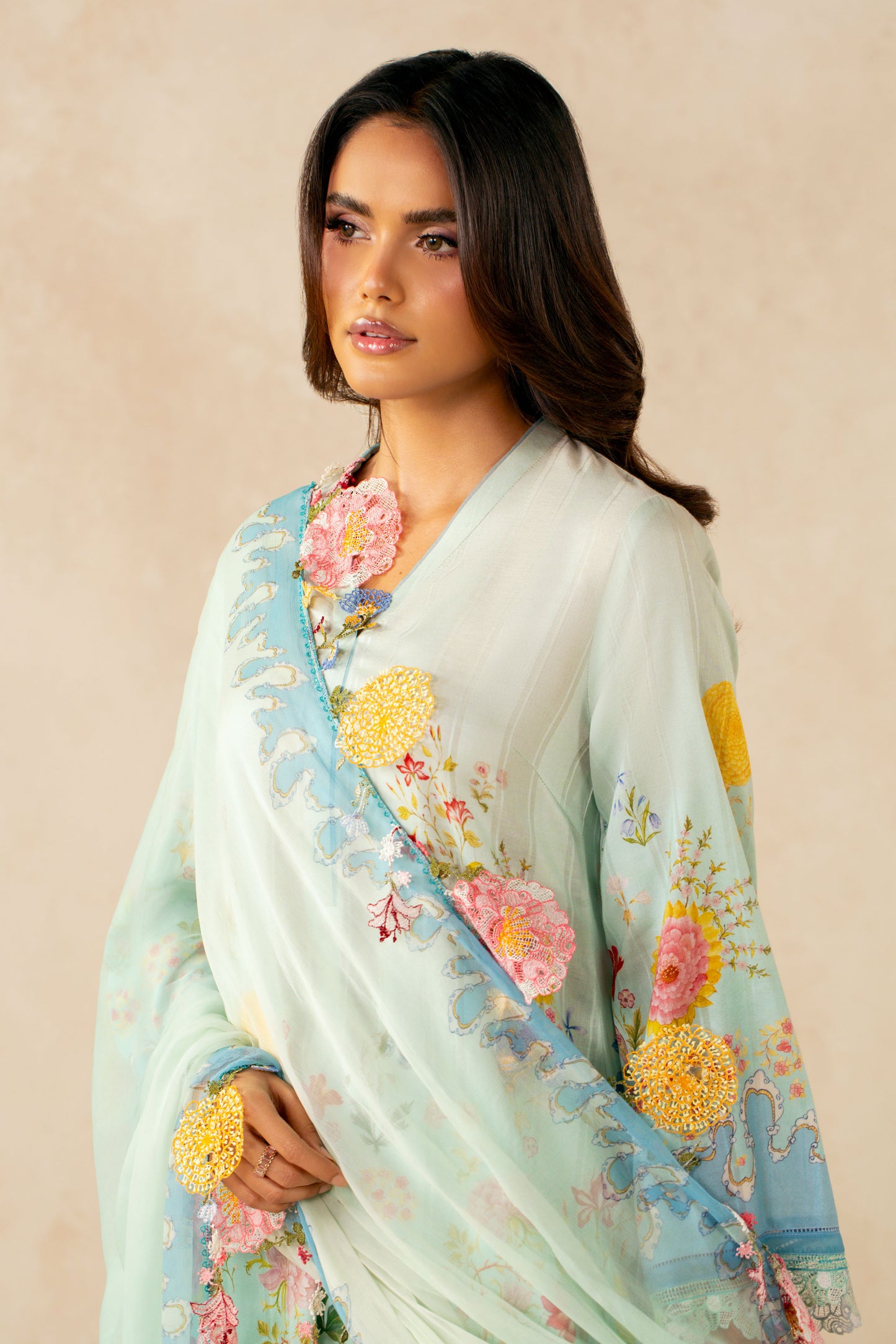 STRIPE LAWN | EMBROIDERED