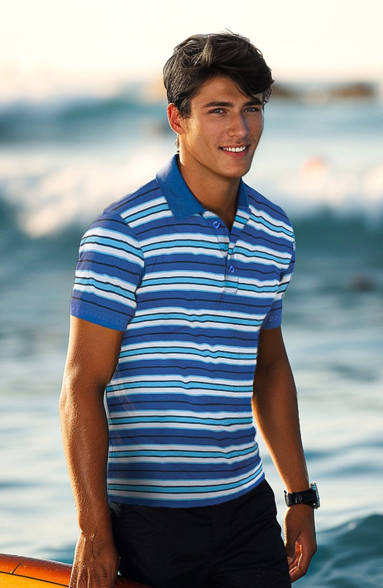 Nautical Stripes Polo Tee