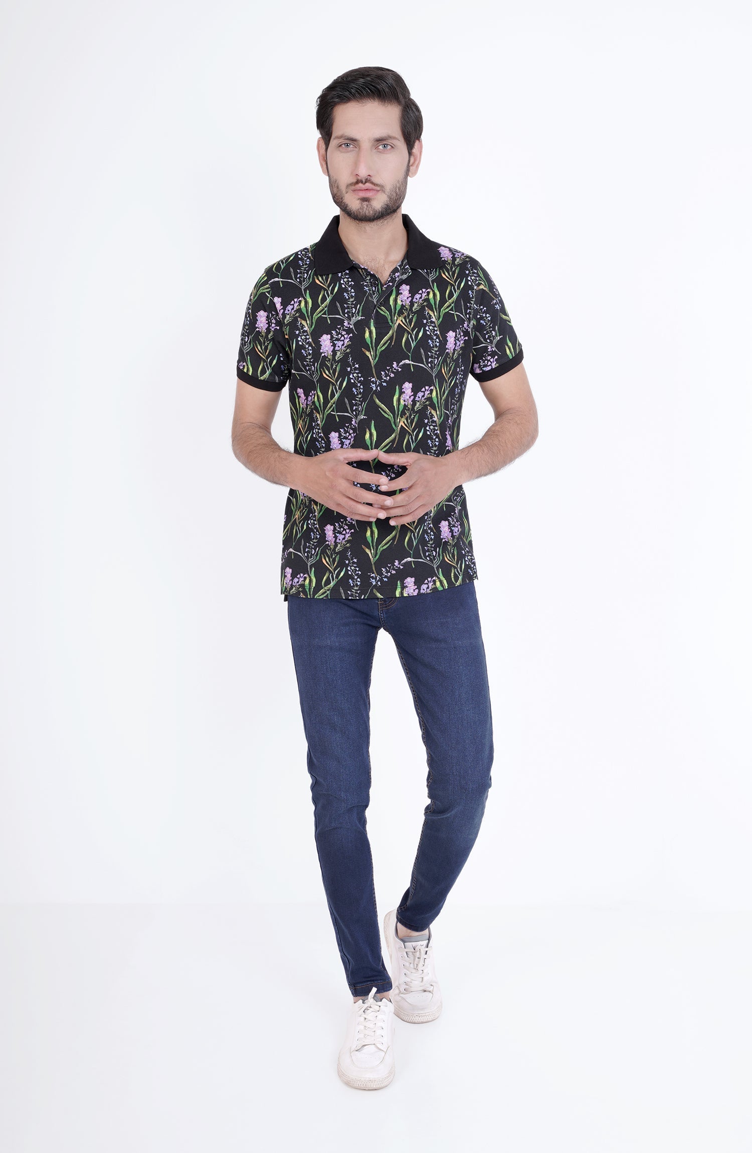 Printed Polo Tee - MKP707123 - Shop Now at Leisure Club
