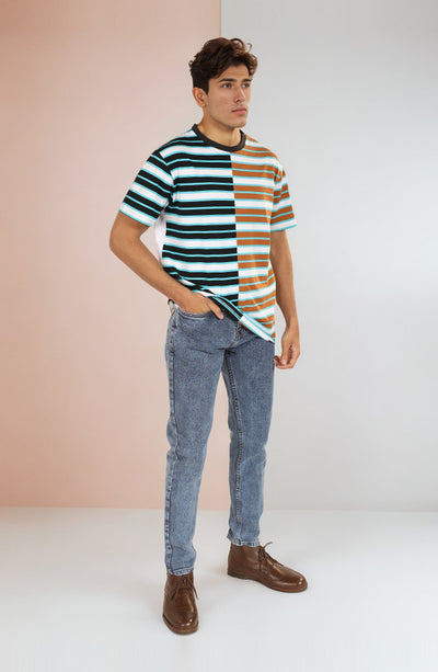 Yarn Dyed Stripes Tee - MKT705124 - Shop Now at Leisure Club