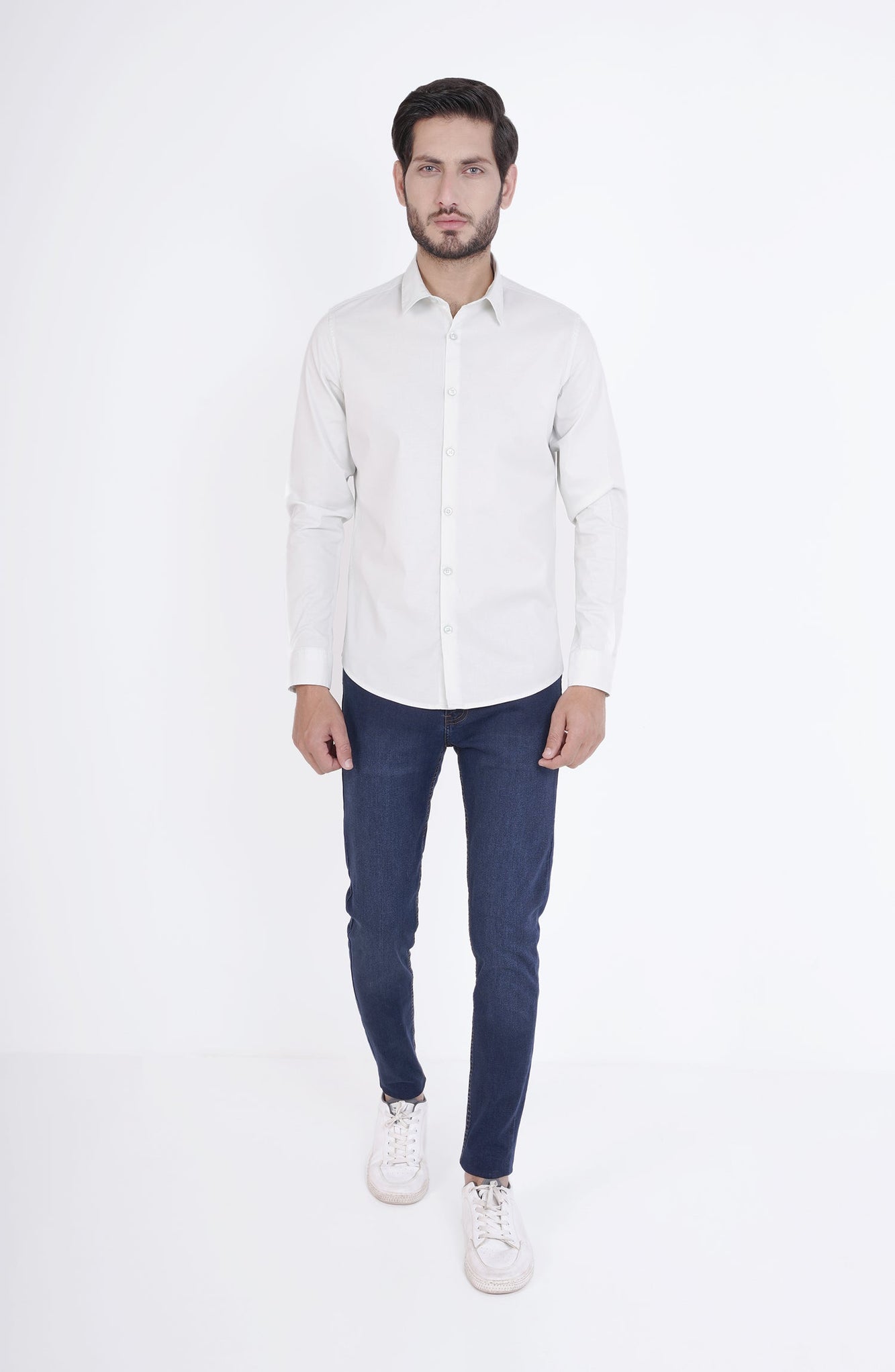 Slim Fit Shirt In Popline