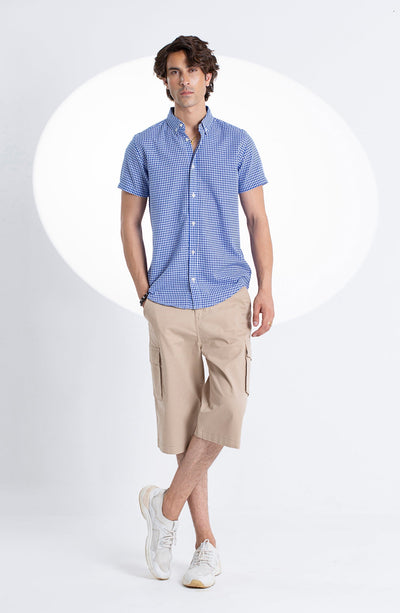 Gigham Half Sleeve Shirt - MWF904324 - Shop Now at Leisure Club