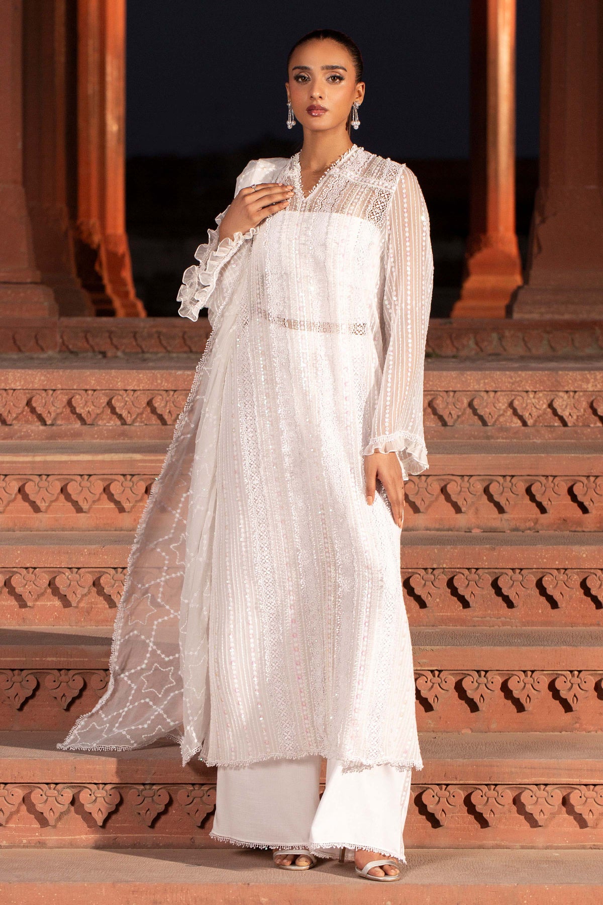 BEMBERG CHIFFON | EMBROIDERED