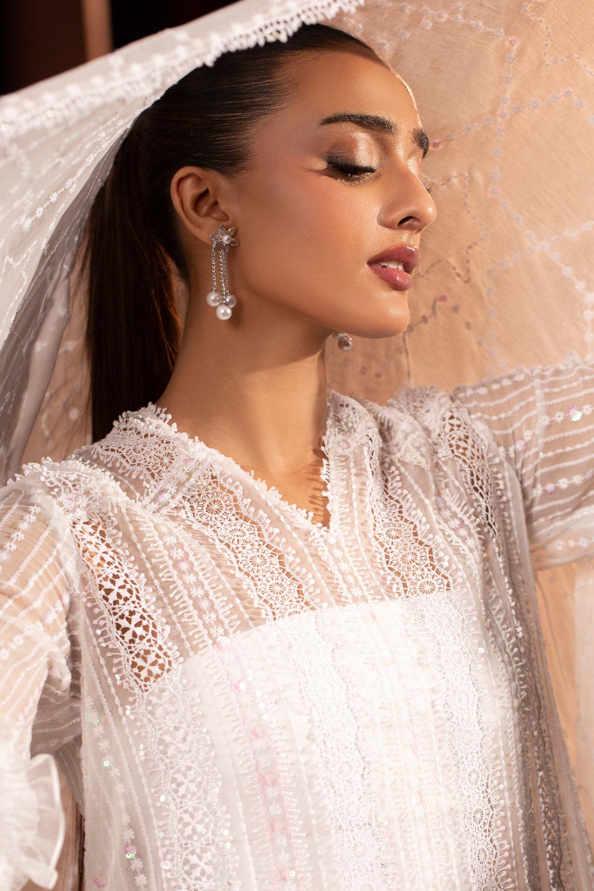 BEMBERG CHIFFON | EMBROIDERED