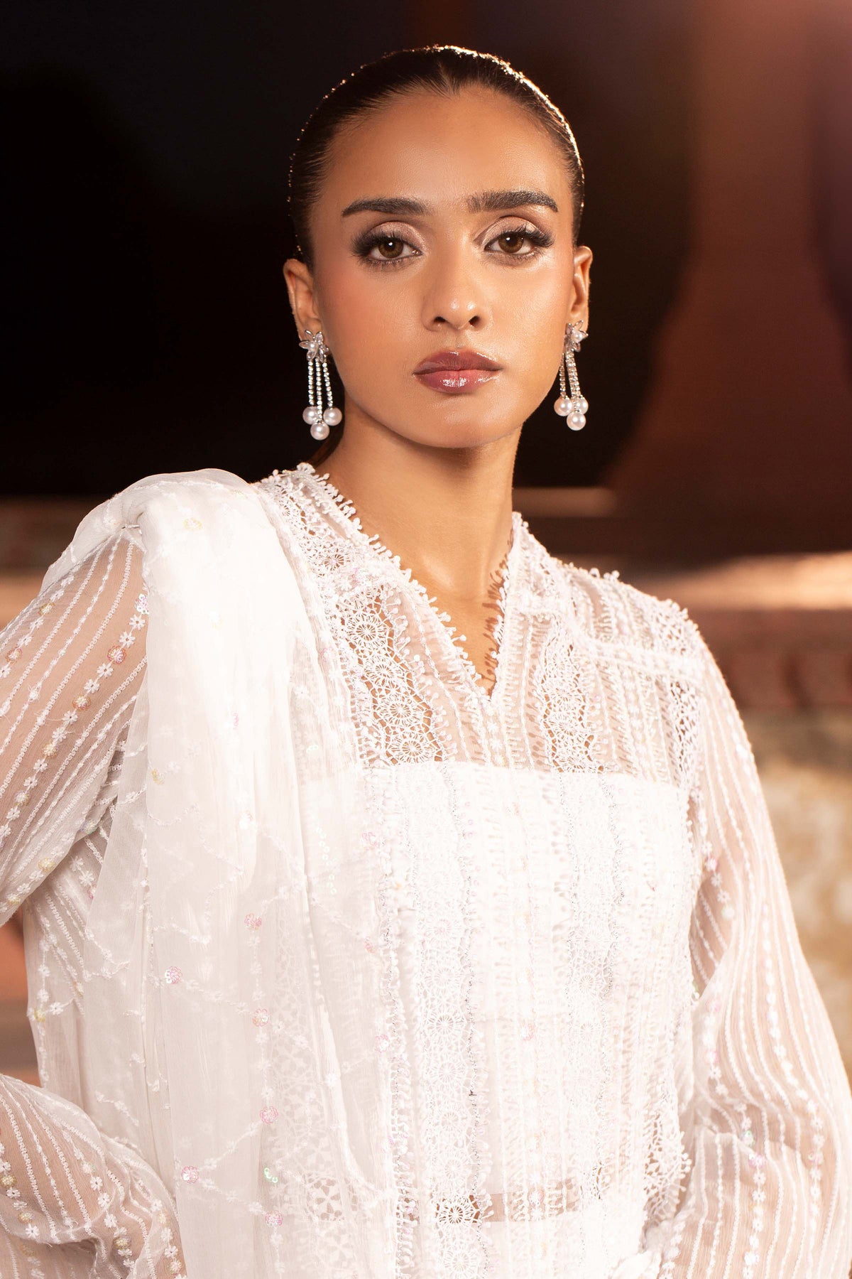 BEMBERG CHIFFON | EMBROIDERED