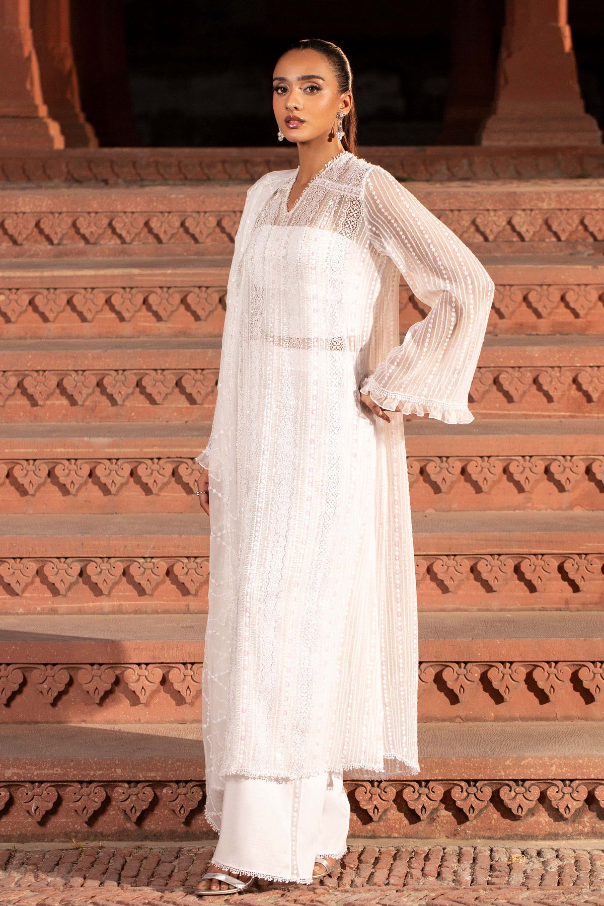 BEMBERG CHIFFON | EMBROIDERED