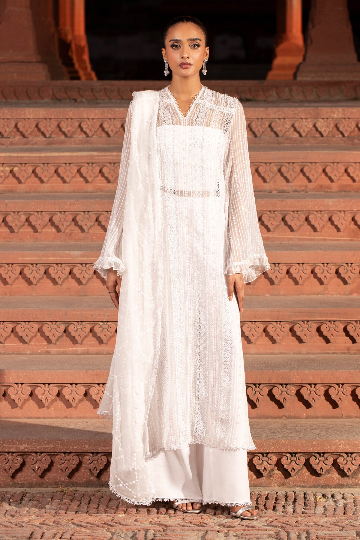 BEMBERG CHIFFON | EMBROIDERED