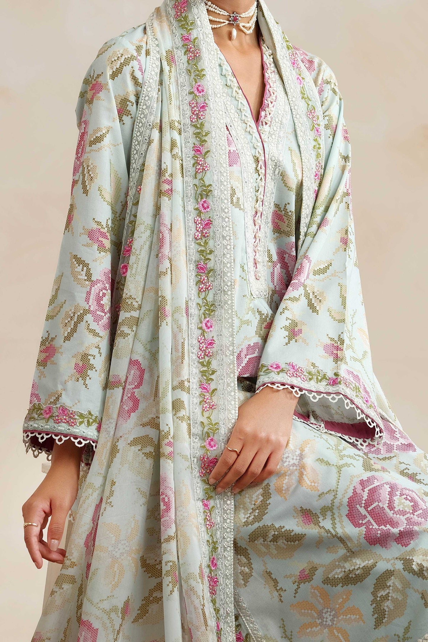 RAW SILK | EMBROIDERED