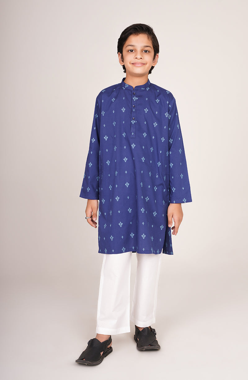 Boys Front Embroidered Kurta - SBK811225 - Shop Now at Leisure Club