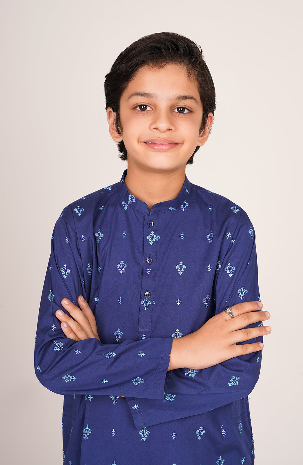 Boys Front Embroided Kurta