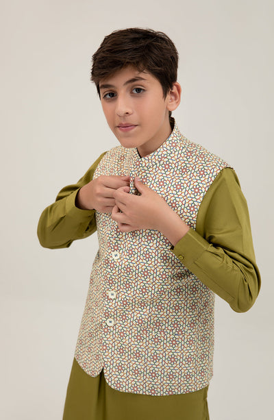 Boys Printed Waist Coat