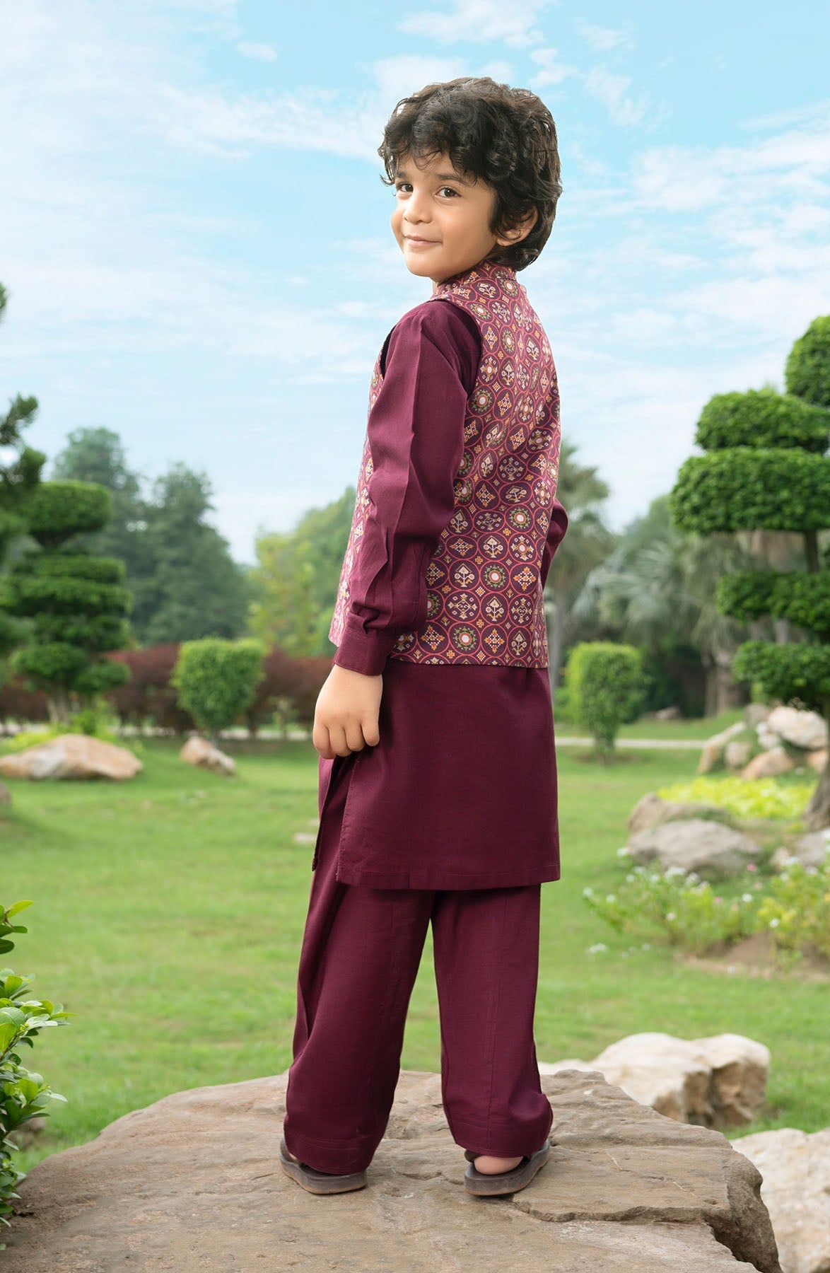 Printed Waist Coat 3pieceInfant - SIS607424 - Shop Now at Leisure Club