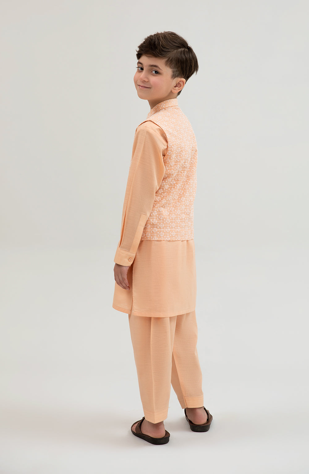 Boys Embroidered Waistcoat 3 Piece Suit